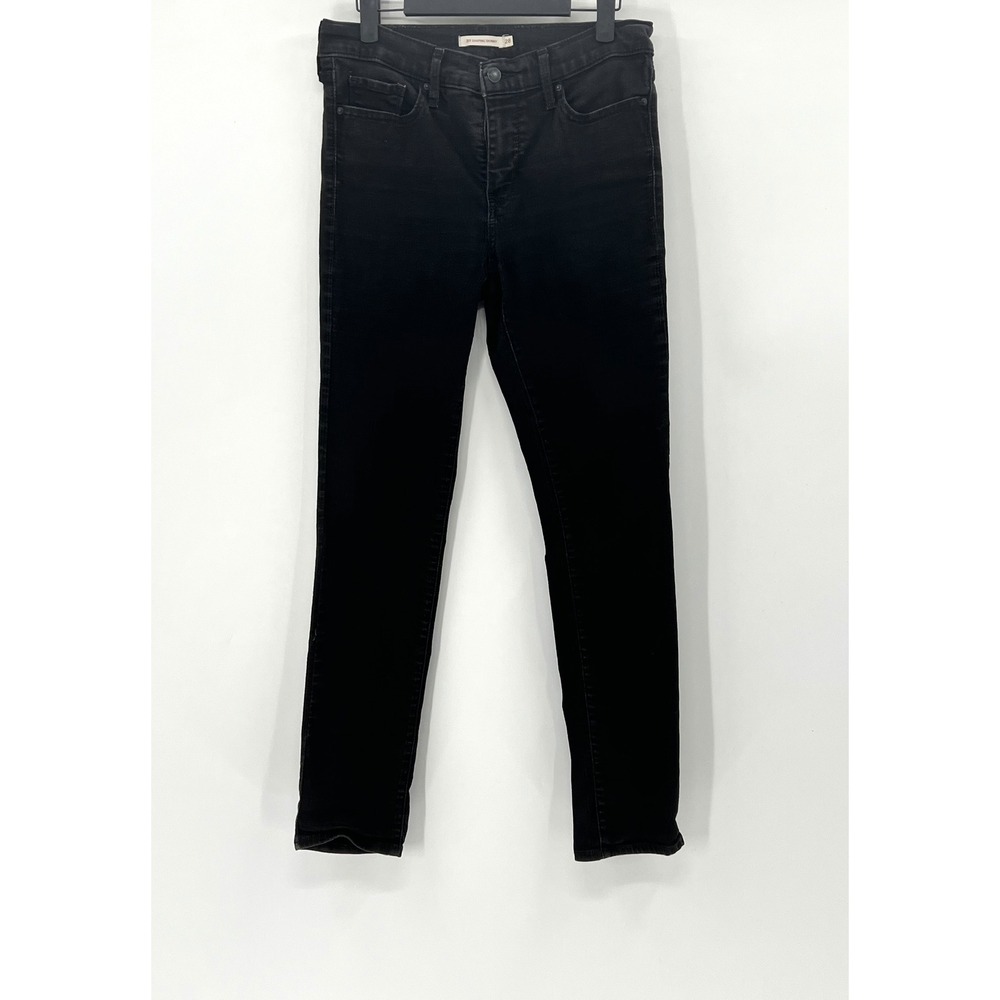 Levi's 311 Shaping Skinny Jeans Women 28 Black Good Mid Rise Stretch Denim
